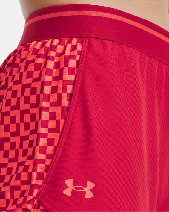 Women's UA Play Up No Limits Shorts, Red, pdpMainDesktop image number 3